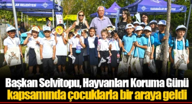 Başkan Selvitopu, Hayvanları Koruma Günü kapsamında çocuklarla bir araya geldi