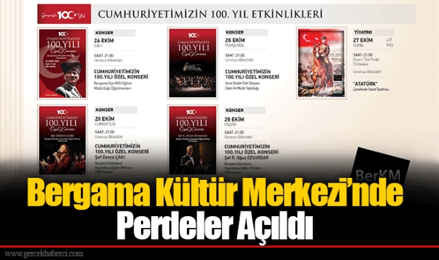 Bergama Kültür Merkezi’nde Perdeler Açıldı