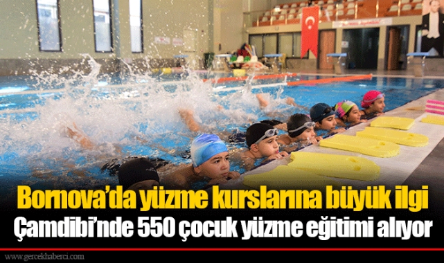 Bornova’da yüzme kurslarına büyük ilgi