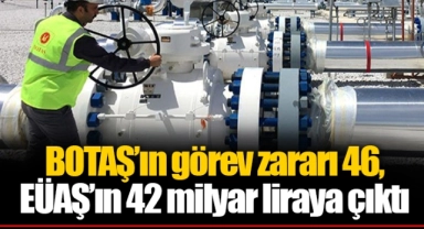 BOTAŞ’ın görev zararı 46, EÜAŞ’ın 42 milyar liraya çıktı