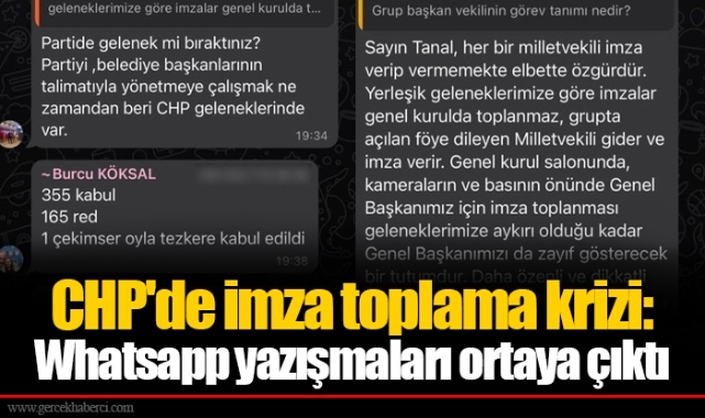 CHP'de imza toplama krizi: Whatsapp yazışmaları ortaya çıktı