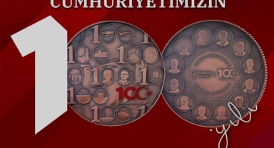 Cumhuriyet'in yüzüncü yılına özel hatıra parasında AKP'nin sloganı kullanıldı