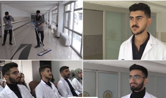 Diyarbakır'da iki tıp öğrencisi temizlik personeli olarak atandı