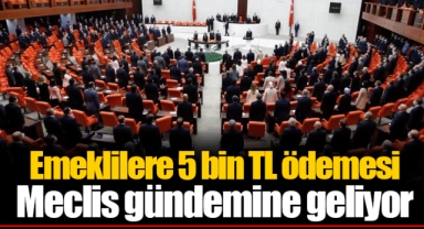 Emeklilere 5 bin TL ödemesi Meclis gündemine geliyor