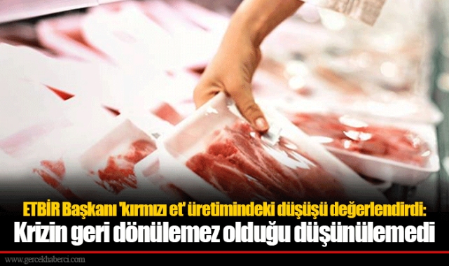 ETBİR Başkanı 'kırmızı et' üretimindeki düşüşü değerlendirdi: Krizin geri dönülemez olduğu düşünülemedi