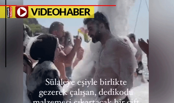 Evli çift, köpük partisindeki görüntülerini 'sülaleye dedikodu lazımdı' notuyla paylaştı
