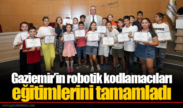 Gaziemir’in robotik kodlamacıları eğitimlerini tamamladı
