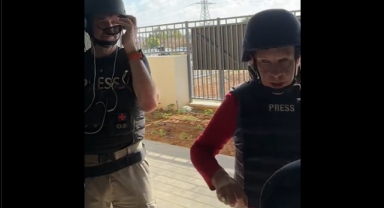 Gazze'de Türk gazetecilerin bulunduğu bölgeye roket düştü