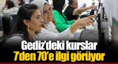 Gediz’deki kurslar 7’den 70’e ilgi görüyor