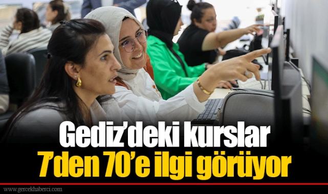 Gediz’deki kurslar 7’den 70’e ilgi görüyor