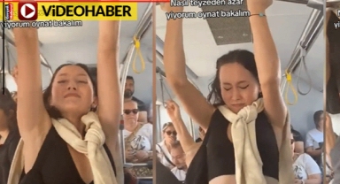 Genç kız otobüste öyle bir hareket yaptı ki... Teyzeden azarı işitti