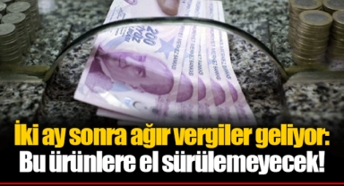 İki ay sonra ağır vergiler geliyor: Bu ürünlere el sürülemeyecek!