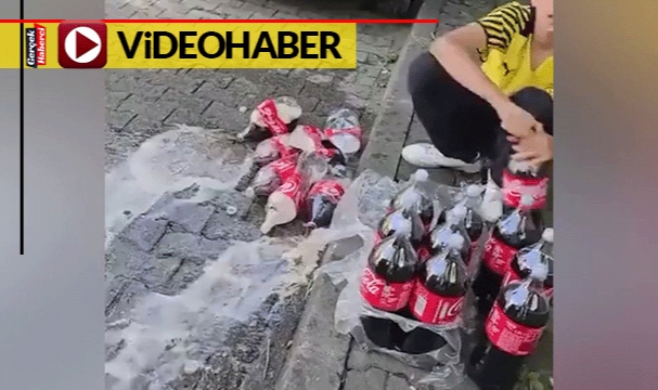 İsrail'i boykot etmek için litrelerce Coca-Cola'yı döktü