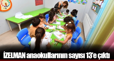 İZELMAN anaokullarının sayısı 13’e çıktı