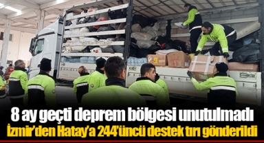 İzmir’den Hatay’a 244’üncü destek tırı gönderildi