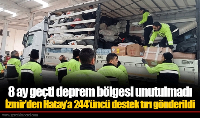 İzmir’den Hatay’a 244’üncü destek tırı gönderildi