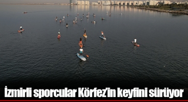 İzmirli sporcular Körfez’in keyfini sürüyor