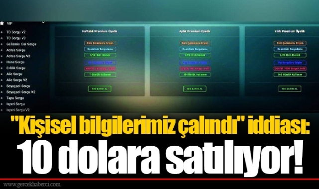 "Kişisel bilgilerimiz çalındı" iddiası: 10 dolara satılıyor!
