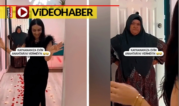 Kocasına sürpriz yapmak istedi.. Kaynanası geldi