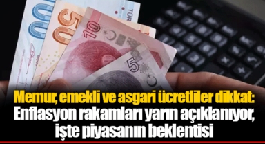 Memur, emekli ve asgari ücretliler dikkat: Enflasyon rakamları yarın açıklanıyor, işte piyasanın beklentisi