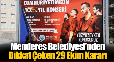 Menderes Belediyesi’nden Dikkat Çeken 29 Ekim Kararı