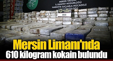 Mersin Limanı'nda 610 kilogram kokain bulundu