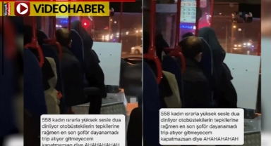 Otobüste yüksek sesle dua dinledi, yolcunun tepkisi güldürdü:
