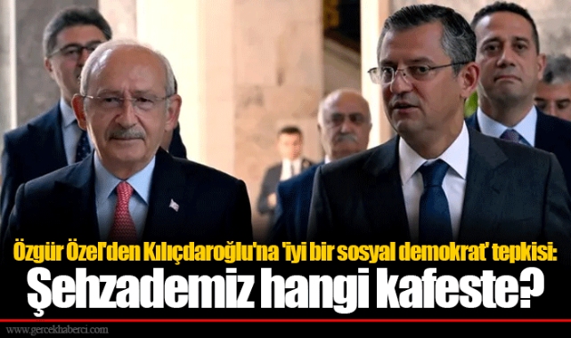 Özgür Özel'den Kılıçdaroğlu'na 'iyi bir sosyal demokrat' tepkisi: Şehzademiz hangi kafeste?