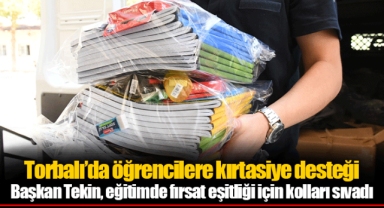 Torbalı’da öğrencilere kırtasiye desteği