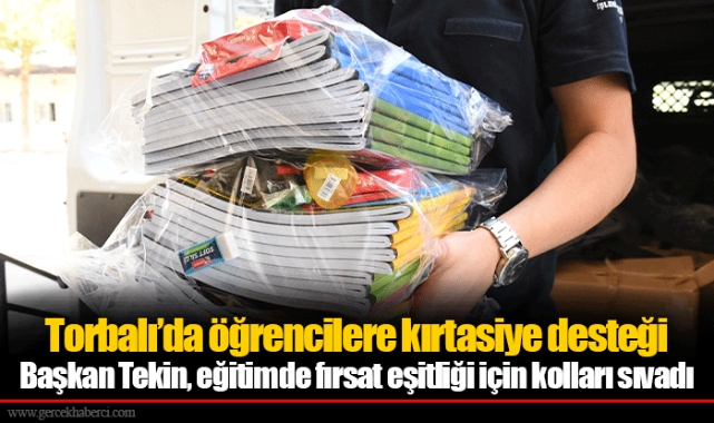 Torbalı’da öğrencilere kırtasiye desteği