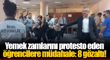 Yemek zamlarını protesto eden öğrencilere müdahale: 8 gözaltı!