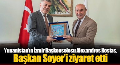 Yunanistan’ın İzmir Başkonsolosu Alexandros Kostas, Başkan Soyer’i ziyaret etti
