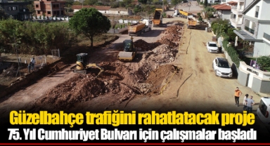 75. Yıl Cumhuriyet Bulvarı için çalışmalar başladı
