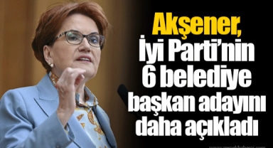 Akşener, İyi Parti’nin 6 belediye başkan adayını daha açıkladı
