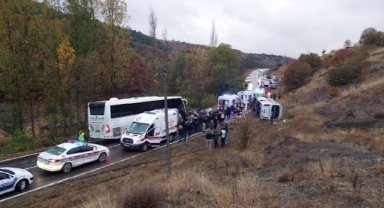Amasya’da otobüs devrildi: 27 yaralı