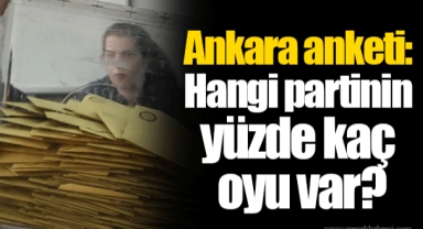 Ankara anketi: Hangi partinin yüzde kaç oyu var?