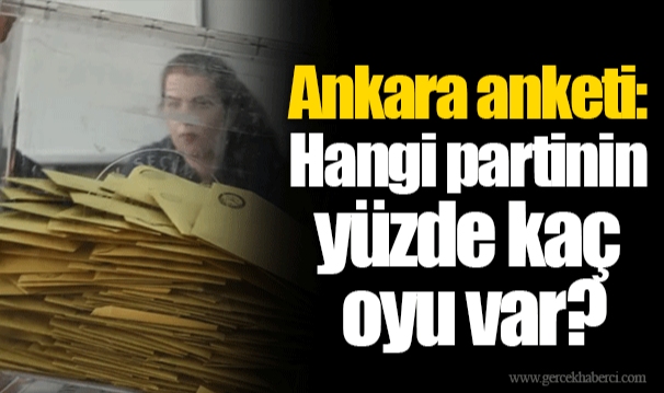 Ankara anketi: Hangi partinin yüzde kaç oyu var?