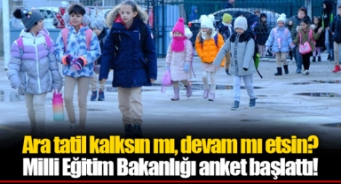 Ara tatil kalksın mı, devam mı etsin? Milli Eğitim Bakanlığı anket başlattı!