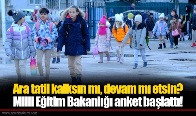 Ara tatil kalksın mı, devam mı etsin? Milli Eğitim Bakanlığı anket başlattı!