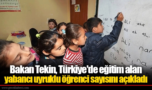 Bakan Tekin, Türkiye'de eğitim alan yabancı uyruklu öğrenci sayısını açıkladı