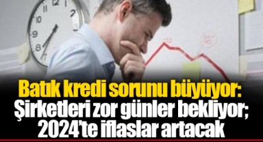 Batık kredi sorunu büyüyor: Şirketleri zor günler bekliyor; 2024’te iflaslar artacak