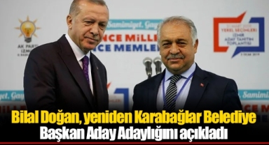Bilal Doğan, yeniden Karabağlar Belediye Başkan Aday Adaylığını açıkladı