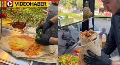 Bunu da yaptılar... 8 kat döner dürüm şaşkına çevirdi