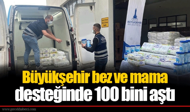 Büyükşehir bez ve mama desteğinde 100 bini aştı