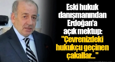 Eski hukuk danışmanından Erdoğan'a açık mektup: "Çevrenizdeki hukukçu geçinen çakallar..."