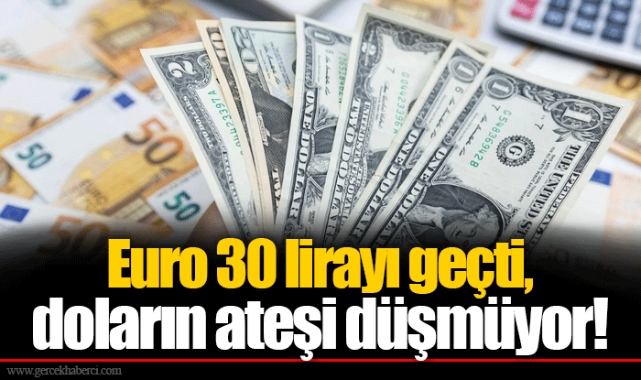 Euro 30 lirayı geçti, doların ateşi düşmüyor!