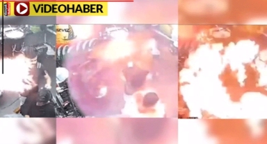 Fön makinesi bomba gibi patladı, her yer alev aldı