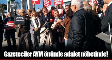 Gazeteciler AYM önünde adalet nöbetinde!