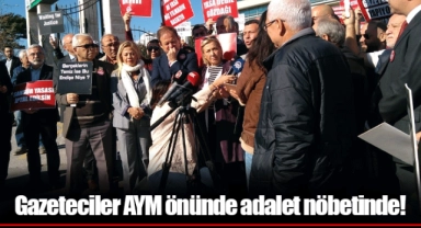 Gazeteciler AYM önünde adalet nöbetinde!