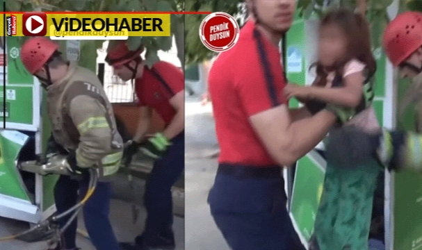 Giysi almak için canından oluyordu: Küçük kız konteynırda mahsur kaldı
